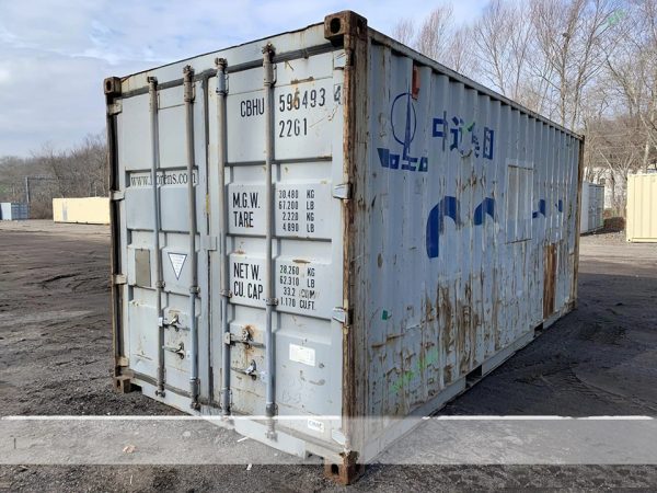 20′ x 8′ x 8.5′ Tall– AS IS Door Seals Show Light Used Shipping / Storage Container – GRAY