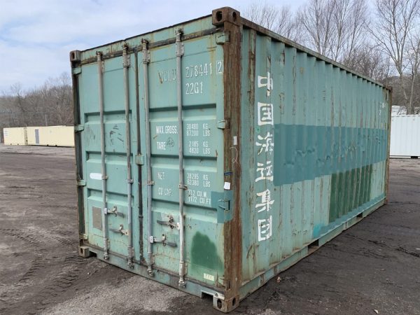 20′ x 8′ x 8.5′ Tall– AS IS Door Seals Show Light Used Shipping / Storage Container – Green
