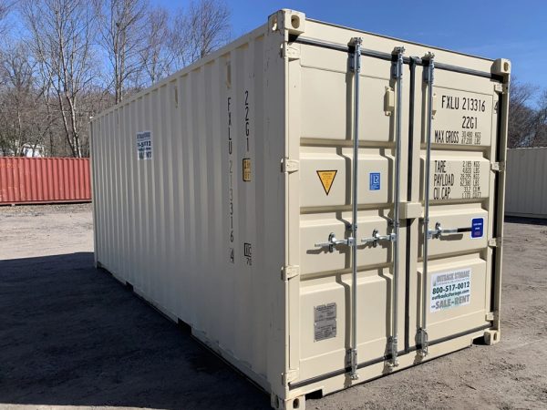 20′ x 8′ x 8.5′ Tall– New Shipping/Storage Container – Wind and Watertight – Beige