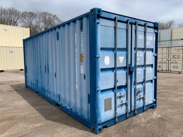 20′ x 8′ x 8.5′ Tall– Wind and Watertight Off Rent Used Shipping / Storage Container – Blue
