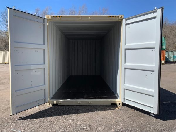 20′ x 8′ x 9.5′ Tall– New High Cube Shipping/Storage Container – Wind and Watertight – Beige - Image 3