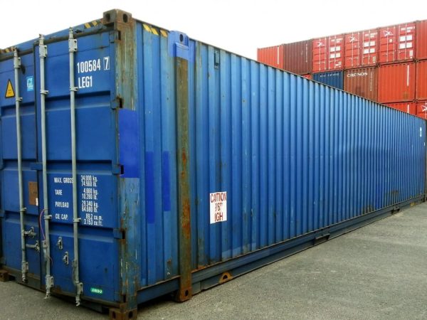 45′ HCPW Shipping Container Blue (RAL 5013) - Image 3