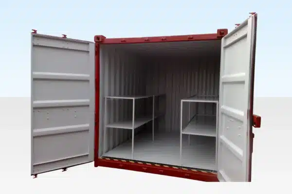 Steel bunded floor chemical storage container 10ft x 8ft
