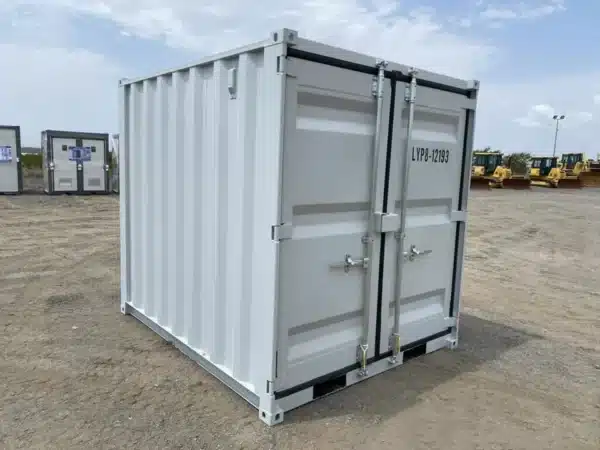 Compact shipping container with ventilation window and secure door