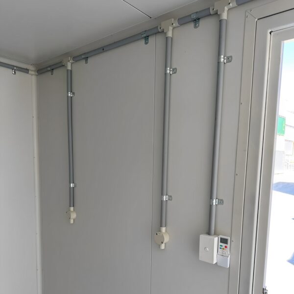 White Modified 10ft Shipping Container with AC - Image 5