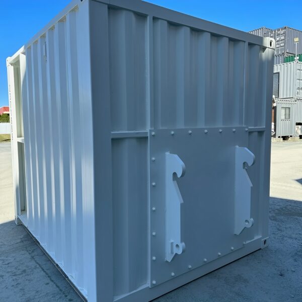 White Modified 10ft Shipping Container with AC - Image 2